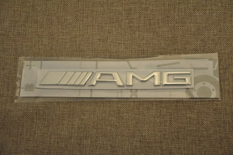 MERCEDES-BENZ A-CLASS GENUINE “AMG” REAR BOOT 3D SILVER BADGE / EMBLEM - Image 2 of 4