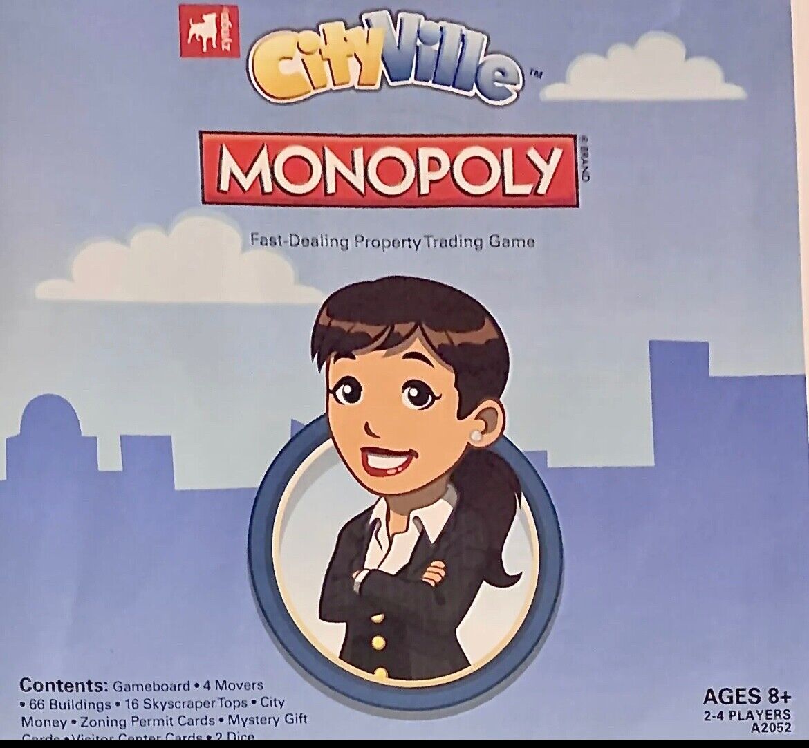 CityVille Monopoly, Fast-dealing property trading board game, Hasbro  Gaming, 8+