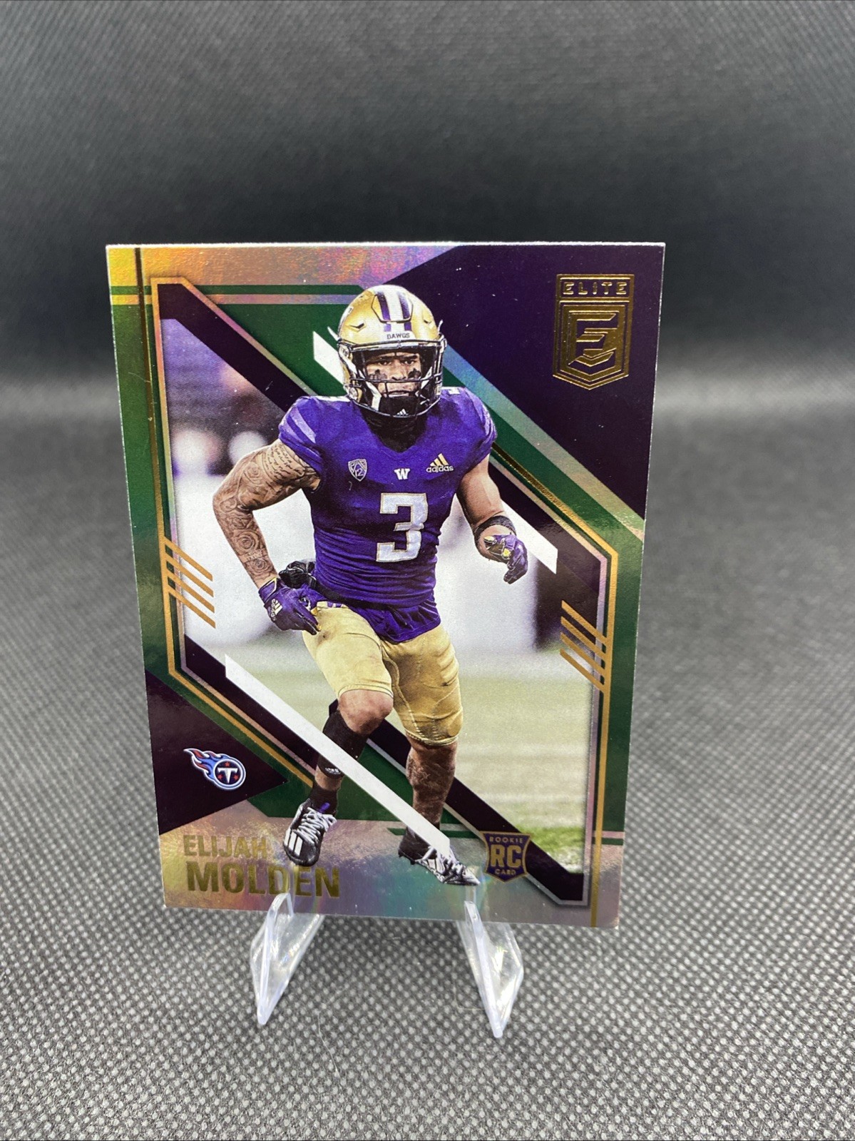 2021 Donruss Elite Green  #146 Elijah Molden Tennessee Titans Refractor