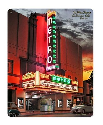 Metro Theater Vintage Sign 12x18 by Larry Grossman - LG376