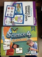 Abeka Science 4 Flahcards and History 4 chart...