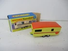 Matchbox Lesney Superfast SF57 Eccles Caravan- YELLOW with flower & stripe, box