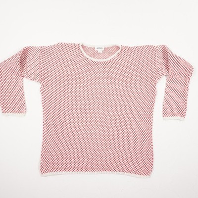 MONKI Damen Pullover Gr. L mehrfarbig Rundhals Langarm Pulli Grobstrick Baumwoll