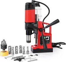 Magnetic Drill 1300W 10000N Portable Mag Drill Press 1.6" Boring Diameter 11Bits