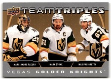 Marc-Andre Fleury / Mark Stone / Max Pacioretty 2021-22 Upper Deck Team Triples