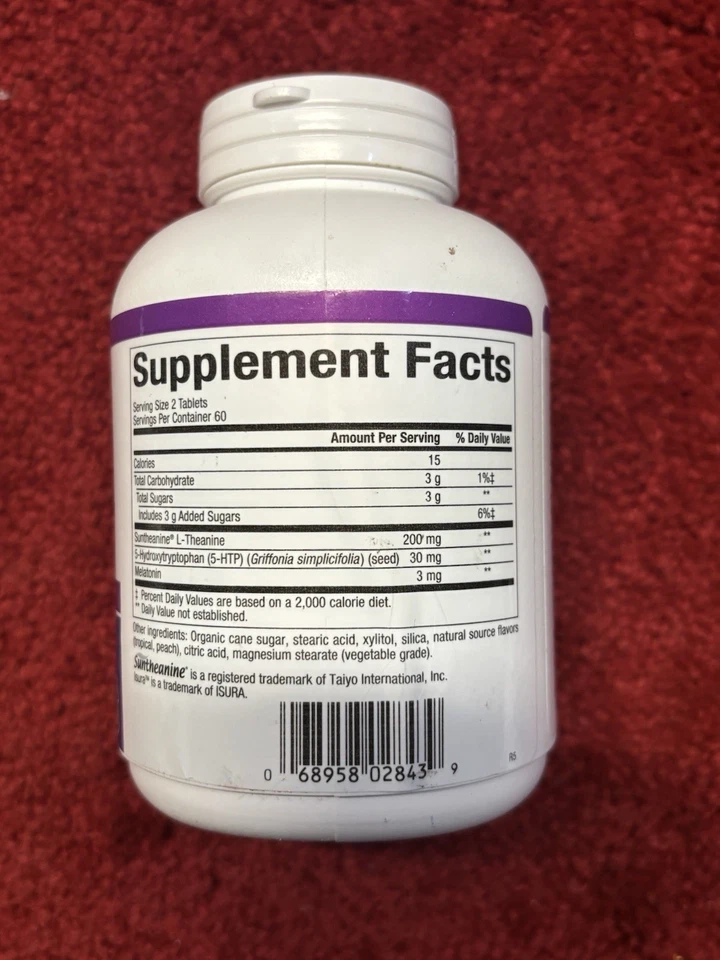 Natural Factors Stress-Relax Tranquil Sleep 120 pestañas masticables caducidad 1/27 Foto 2 de 2