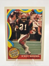 1989 Topps 1000 Yard Club Ickey Woods Rookie #19 SGW05