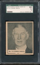 1936 World Wide Gum Wild Connie Mack #110 SGC 5 - A's - POP 3