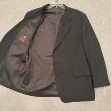 Jos A Bank Blazer Mens 48R Black Textured 100 Wool Made USA Sport Coat