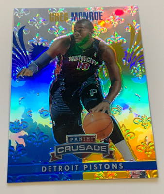 2013-14 Panini Crusade Greg Monroe Card - Detroit Pistons