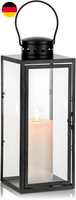 Nuptio Laternen Outdoor Schwarz FüR DraußEn: Grablaterne Windlicht Metall | 35 C