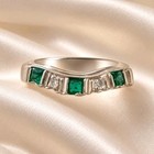 SOS 18ct Gilson Emerald and Diamonds wedding/anniversary band ring, size O