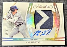 2024 Panini Flawless Holo /25 Patch Auto Mac Horvath Rookie #DPH