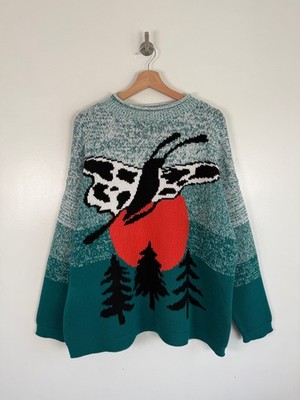 Slow Love Oversized Jumper Pullover Chunky Knit ONE SIZE Swallowtail Butterfly