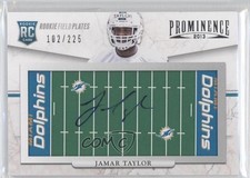 2013 Panini Prominence Rookie Field Plates Signatures /225 Jamar Taylor Auto 0o9