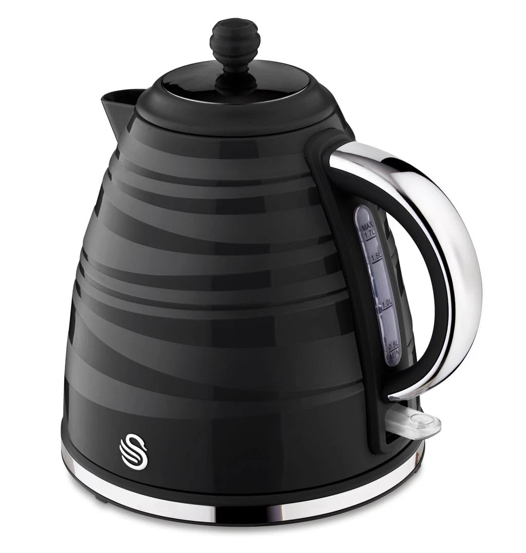 Swan SK31050BN, Symphony 1.7 Litre Jug Kettle with Rapid Boil, 3000 Watts, Black