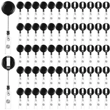 200 Pcs Retractable Badge Reels Bulk Retractable Badge Holders with Clips ID ...