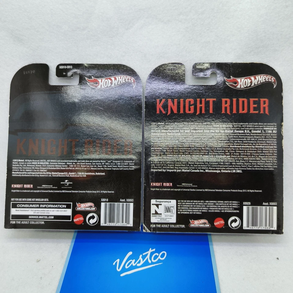Hot Wheels Retro Entertainment Knight Rider K.I.T.T X8918 and K.A.R.R X8929 - Image 2 of 4
