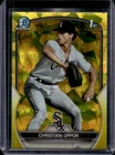 2023 Bowman Draft Sapphire Christian Oppor Chrome Yellow Refractor 1st #/75