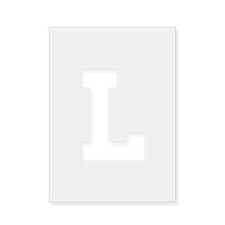 Letter L Reusable Mylar Stencil, 10 mil Plastic Paint Stencil for Crafts