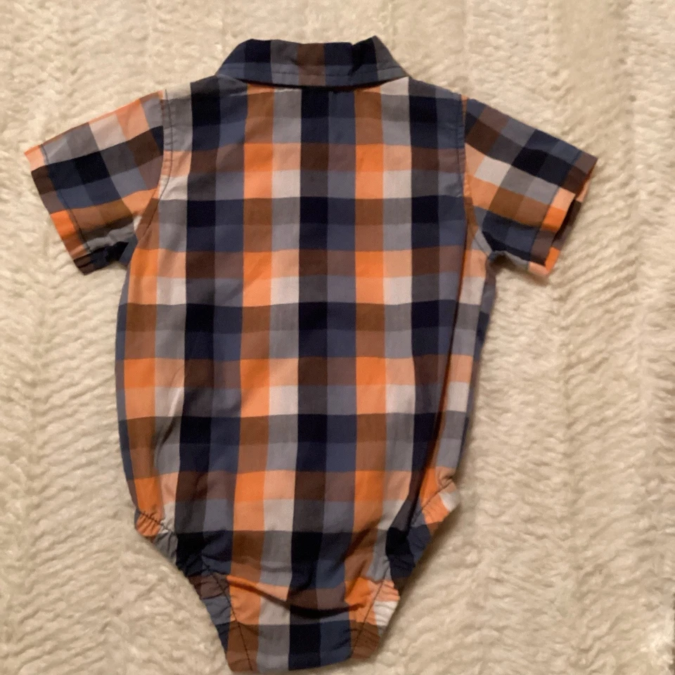 Bebé Niño Wrangler 12 Meses Naranja Botón Frontal Logo Bolsillo Camisa  Foto 4 de 4