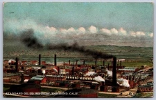 K31/ Richmond California Postcard c1910 Standard Oil Company Refinery 178