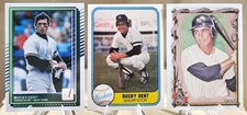 Bucky Dent 3 card Lot-1981 Fleer #80/Panini #14/A&G #307