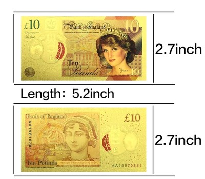 Euro Souvenir Banconota Da 0 Lira Sterlina Gran Bretagna 2022 &middot; Lady Di &middot; Principessa Diana &middot; Zero Pound