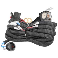 Wiring Harness, 2 Lead Heavy Duty Wiring Harness Kit for Fog Lights LED Work Li