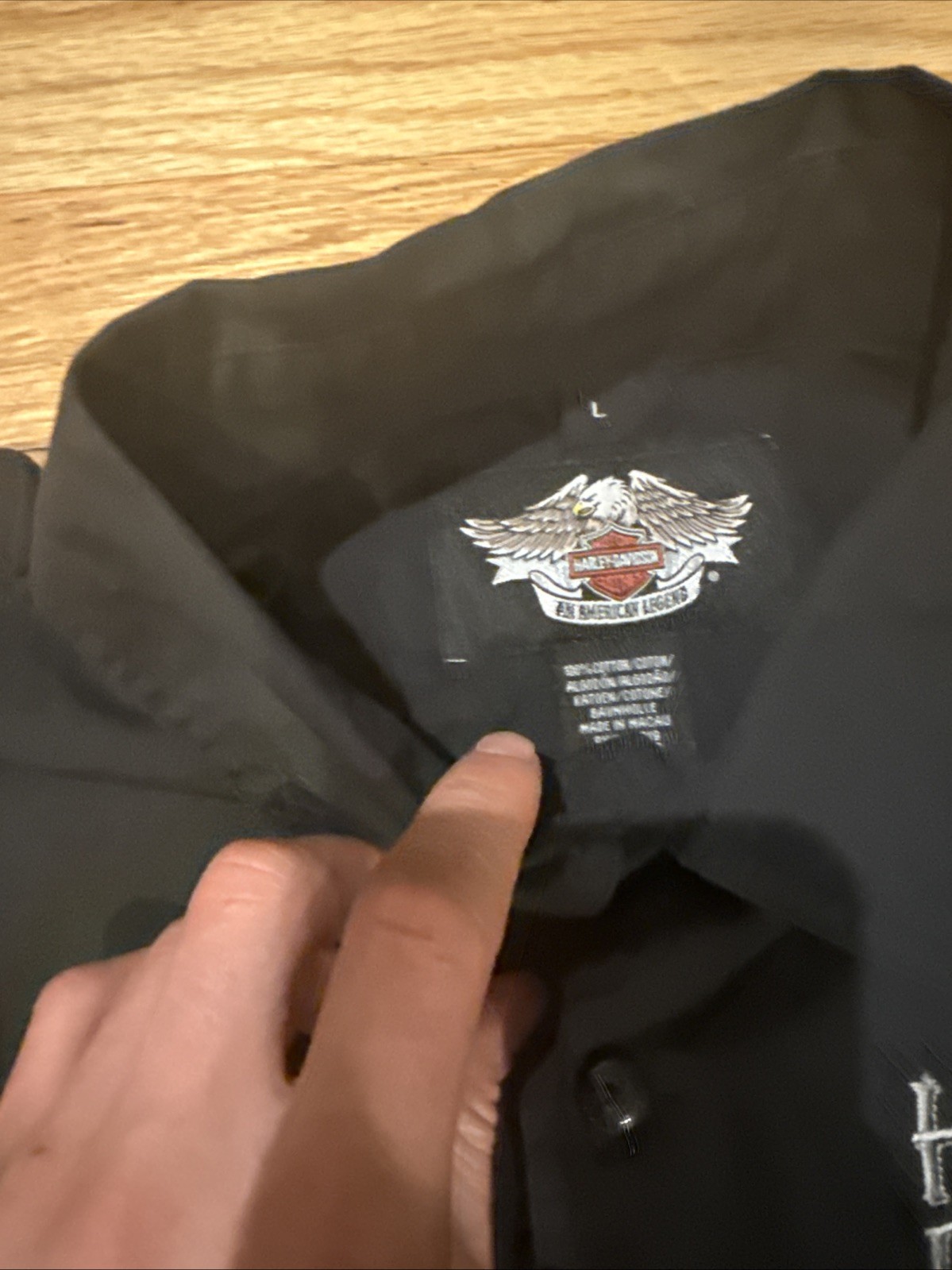 Harley Davidson Eagle Double Sided Button Shirt P… - image 3