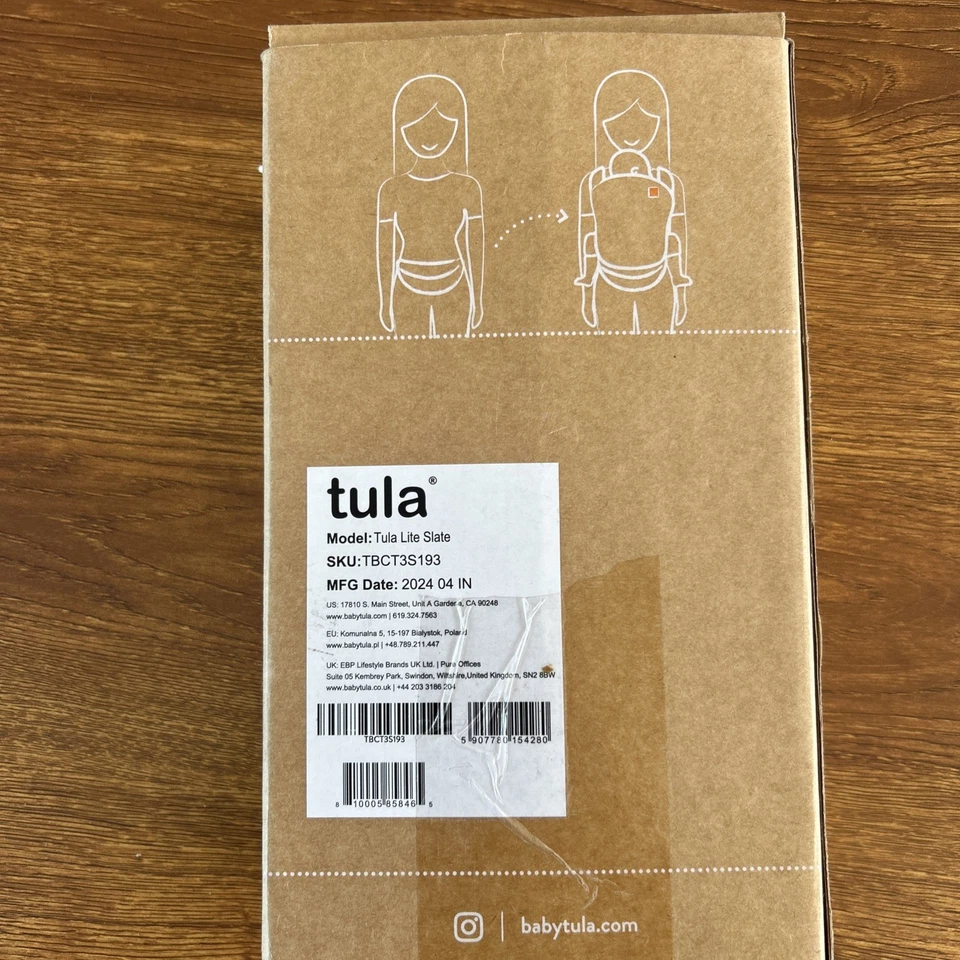 Portador Tula Lite azul pizarra, portador compacto + bolsa para cadera 12-30 lb Foto 2 de 2