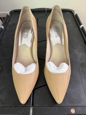 MICHAEL Michael Kors Beige Patent Leather Pointed Toe Pump Stiletto Slip On
