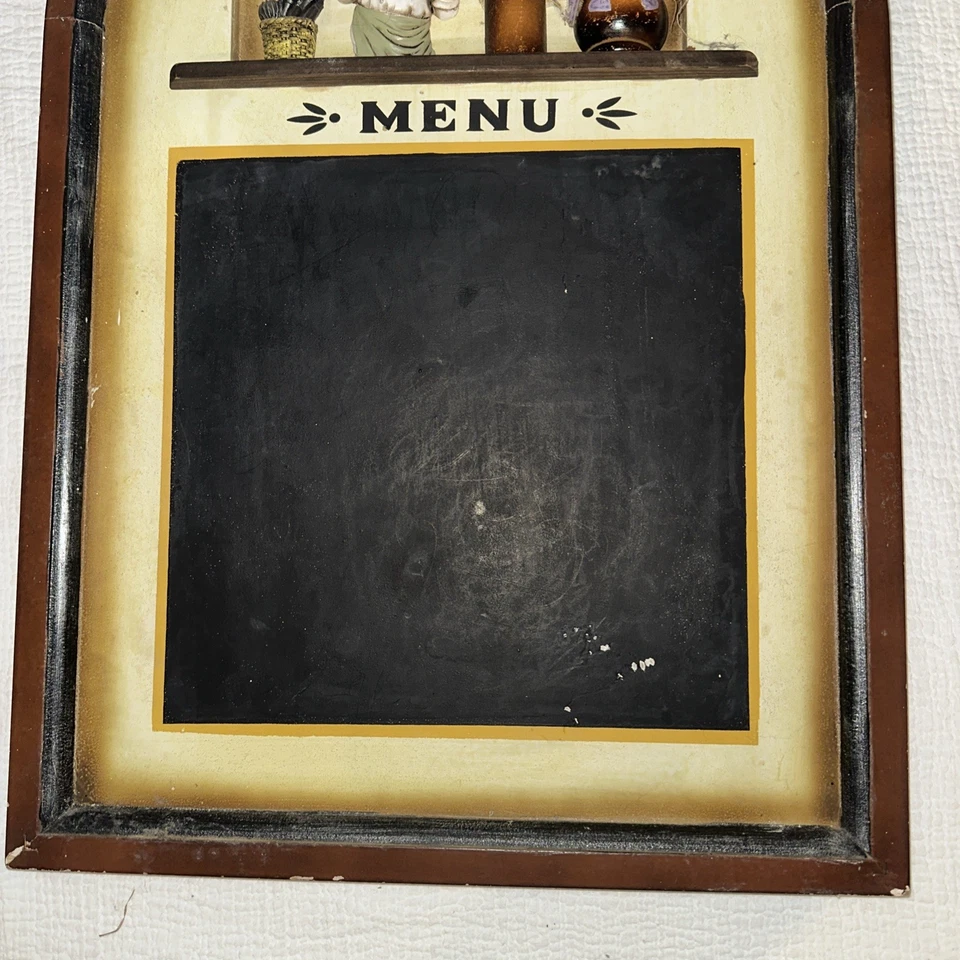 Vintage Restaurant Wood Menu Board Black Board 3D Mid Century-Modern 23 1/2 x 16 - Image 3 of 4