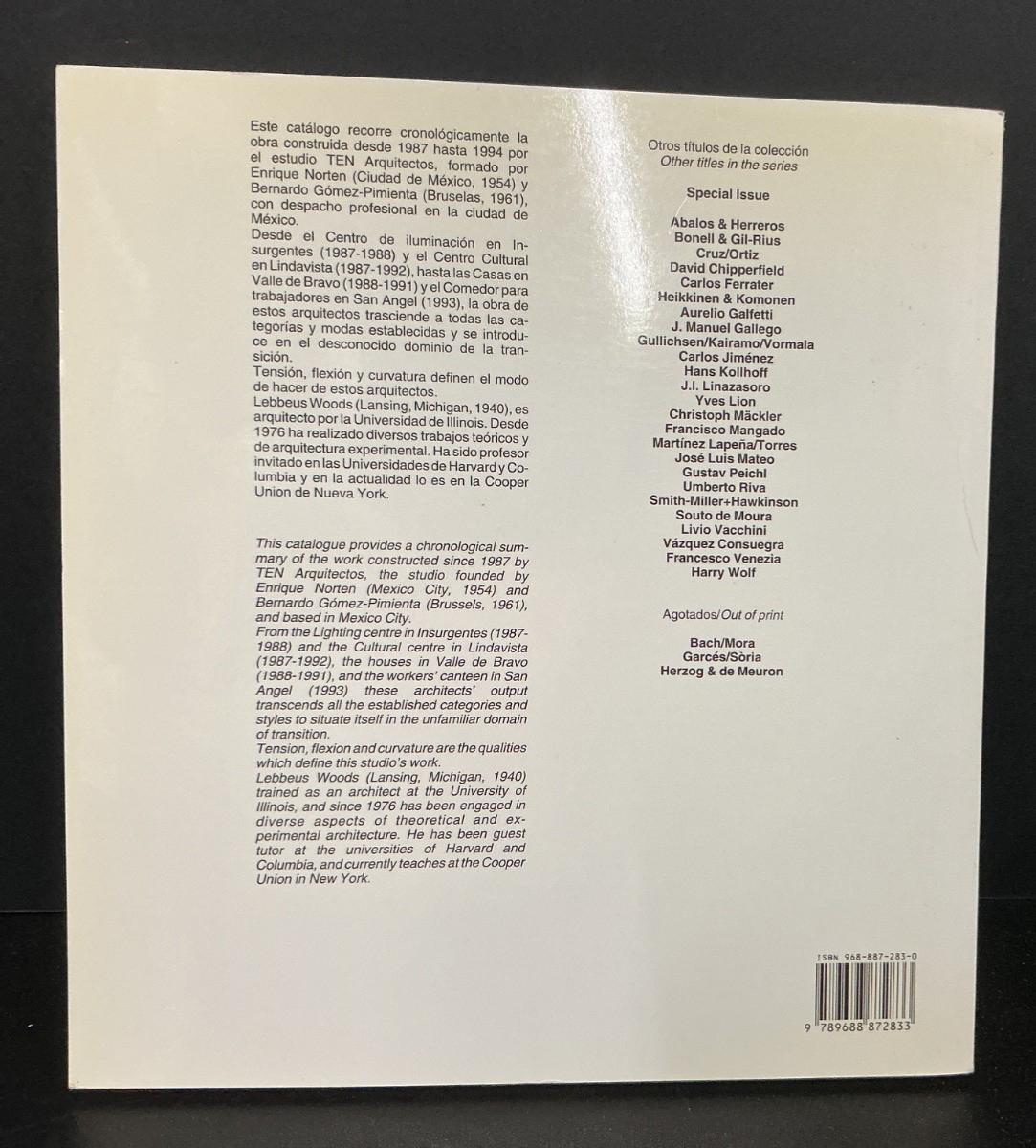 TEN Arquitectos SC Lebbeus Woods intro 1995 Gustavo Gili Pub ...