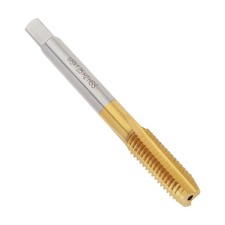Metric M8 x 1.25 Straight Flute Tap HSS TiCoated Right Hand Thread Machine