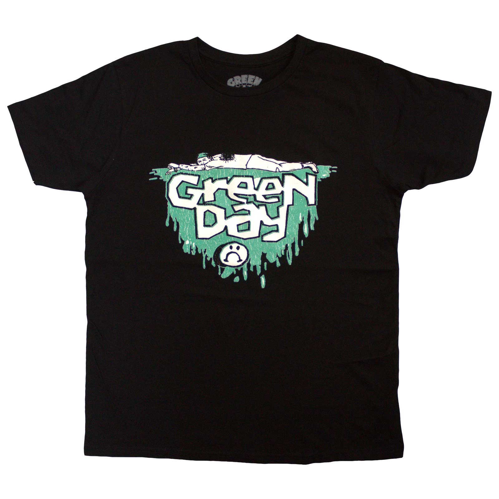 Green Day Unisex T-Shirt: Sad Smiley (X-Large)