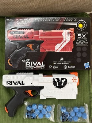 Two Nerf Kronos Blasters Red And White Phantom Corp.  Plus 20 New Rounds