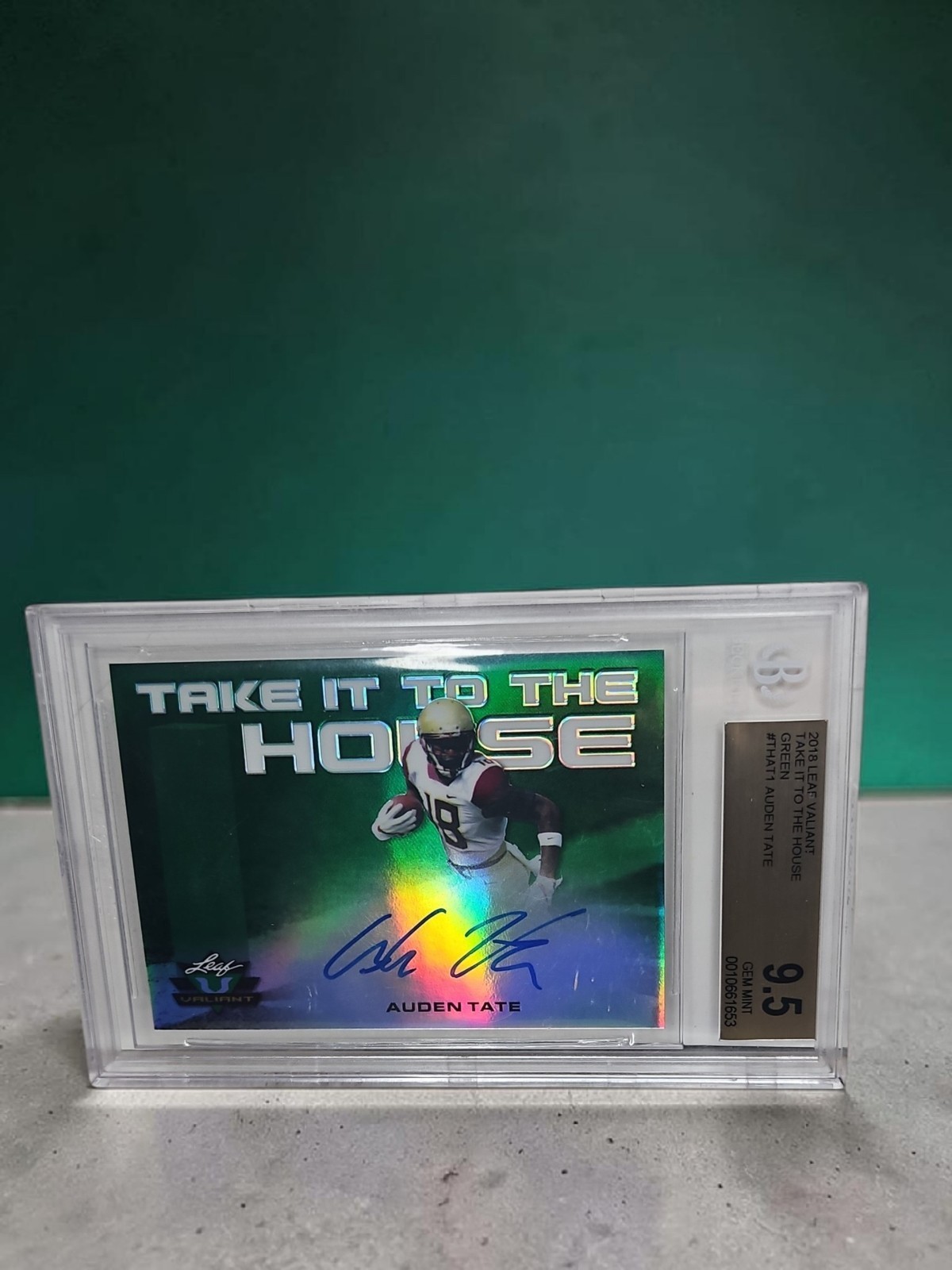 Auden Tate Leaf Valiant Autographs #AT1 Green