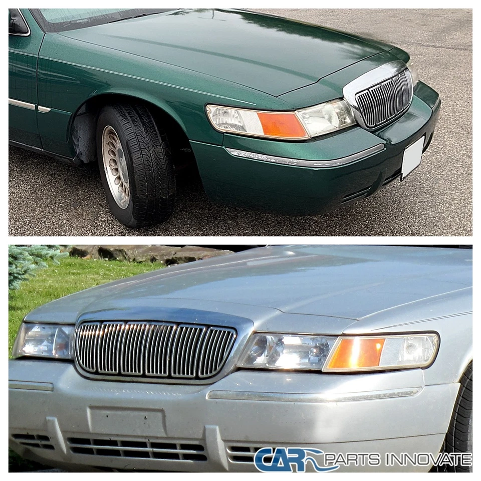 Fits 1998-2002 Mercury Grand Marquis Clear Headlights+Corner Turn Signal Lamps Foto 4 de 4