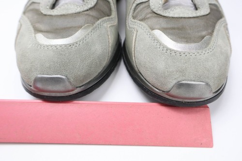 Scarpe Hogan Donna EU 37 Sneakers Basse Con Lacci Grigio Lucido In Camoscio - Foto 11 di 20