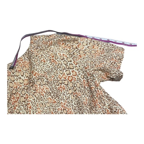 VTG Jaclyn Smith Short Sleeved Leopard Print Shirt Women’s Size Medium - Picture 6 of 8
