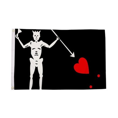 Flagtex Blackbeard Flagge Edward Teach Flagge Piratenflagge mit Ösen