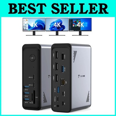 Triple Monitor Docking Station for Windows/Chrome OS Laptops