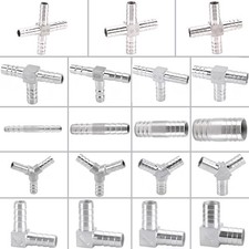 304 Stainless Straight/L/T/Y/Cross-Shaped Barbed Hose Joiner Splitter Connector