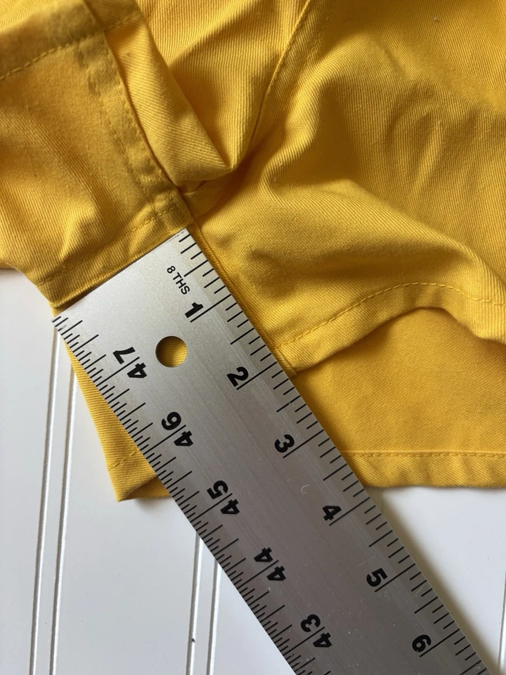 NUEVO Pantalones Cortos De Colección Años 80 Deadstock Amarillo Jockey Dad Golf Tenis Deporte L 2.5" Entrepierna Foto 3 de 4