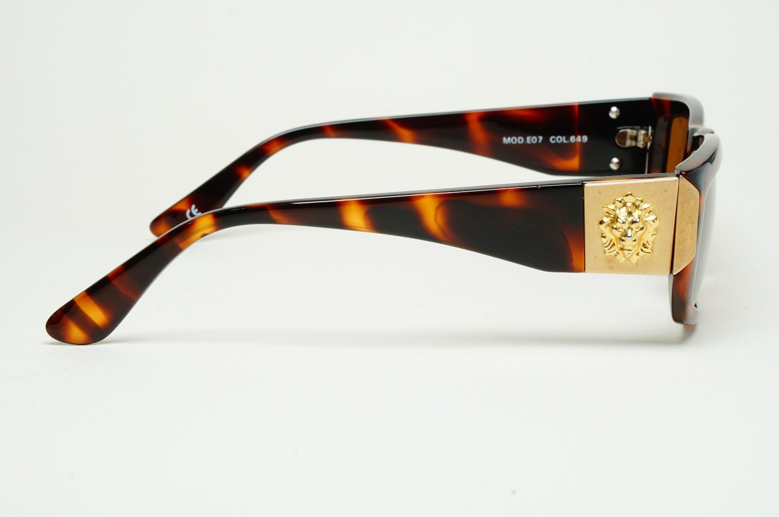 Versus Sunglasses 1996 by Gianni Versace Vintage Gold Lion Brown MOD E07 COL 649 image 10