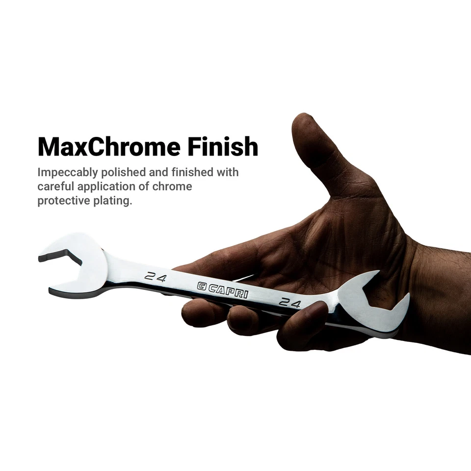 Capri Tools Angle Open End Wrench, 30° and 60° angles, Metric & SAE Sizes - Image 4 of 4