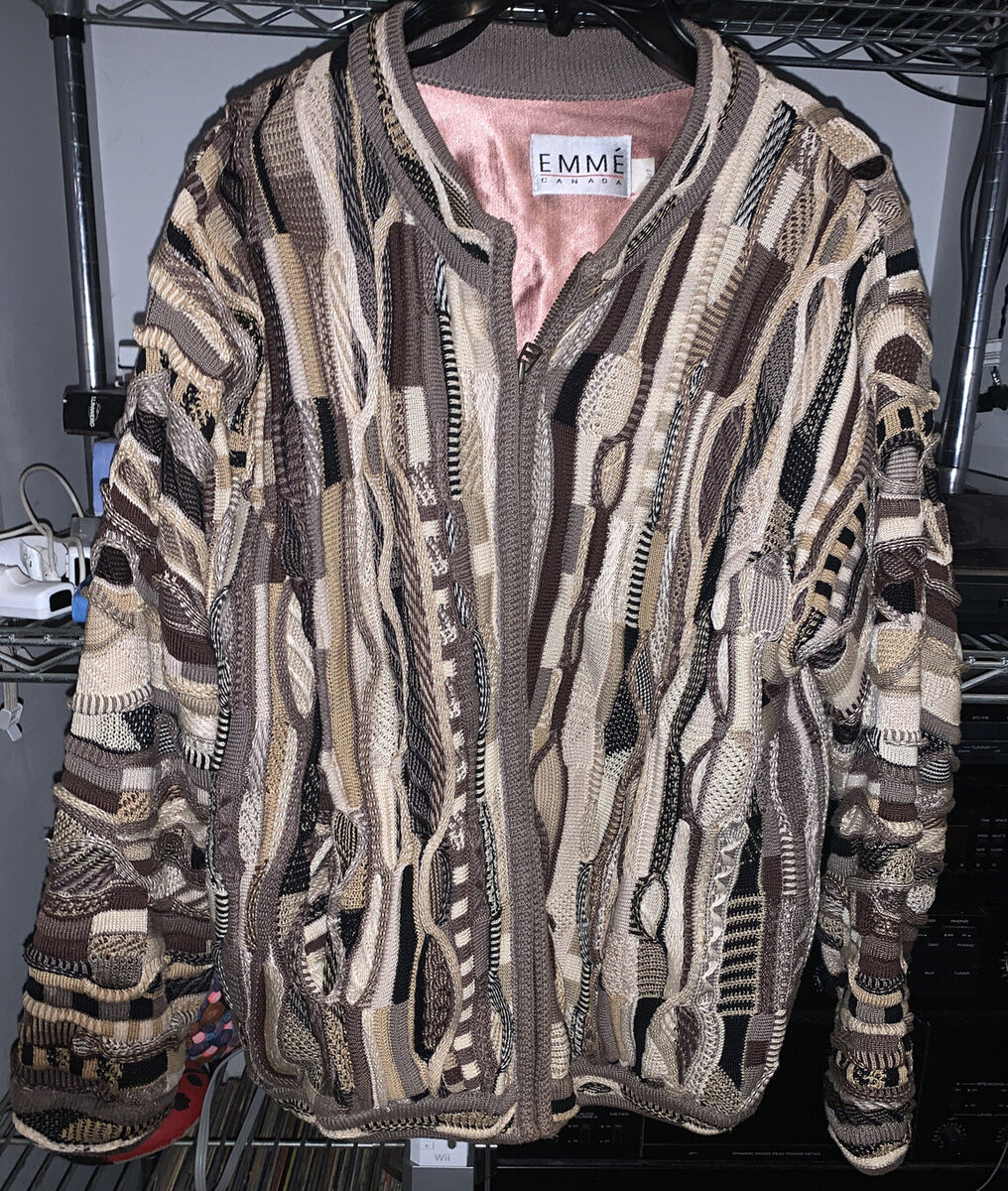 Vintage Emme' Canada Zip Up Men's Or Women's Sweater Size S