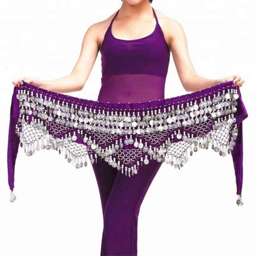 Damen Sweet Bellydance Hüftschal mit Goldmünzen Röcke Halstuch laut - Bild 6 von 22