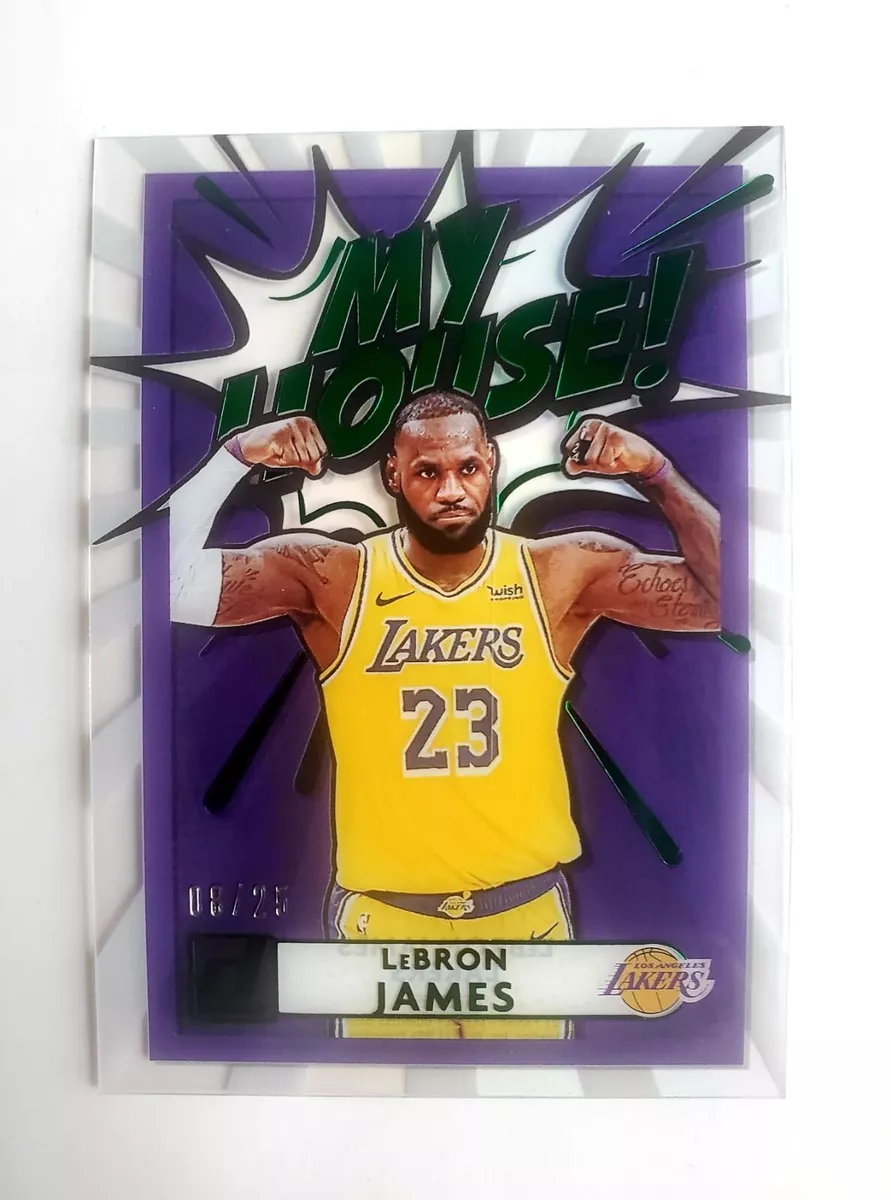 LEBRON JAMES 8/25 2020-21 Panini Clearly Donruss MY HOUSE Insert SP Lakers Green